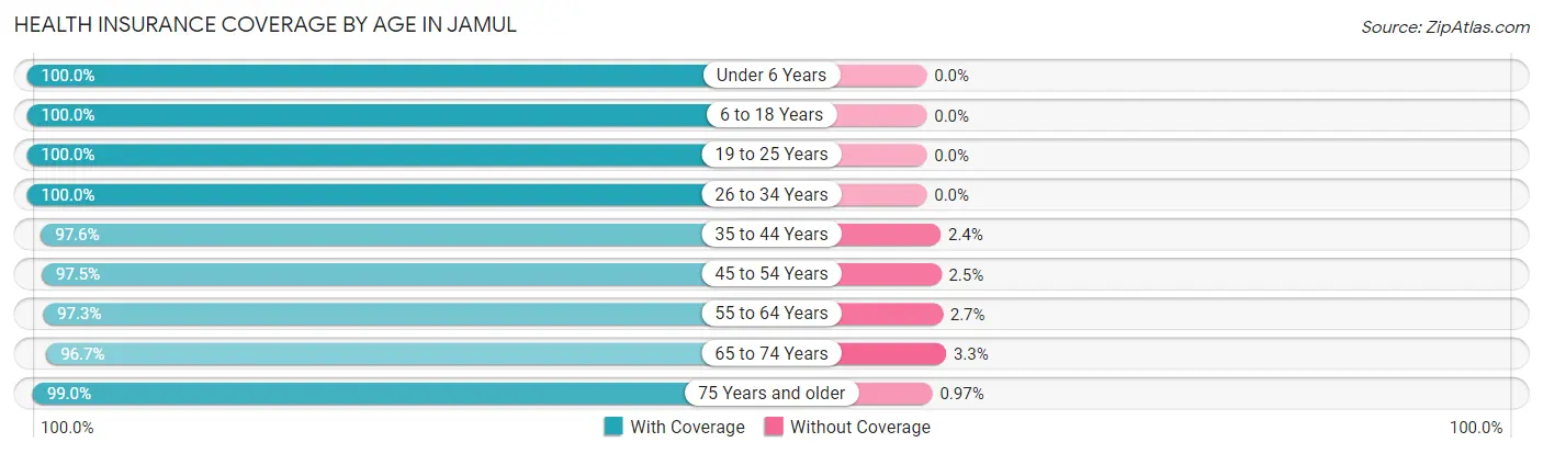 Health Insurance Coverage by Age in Jamul