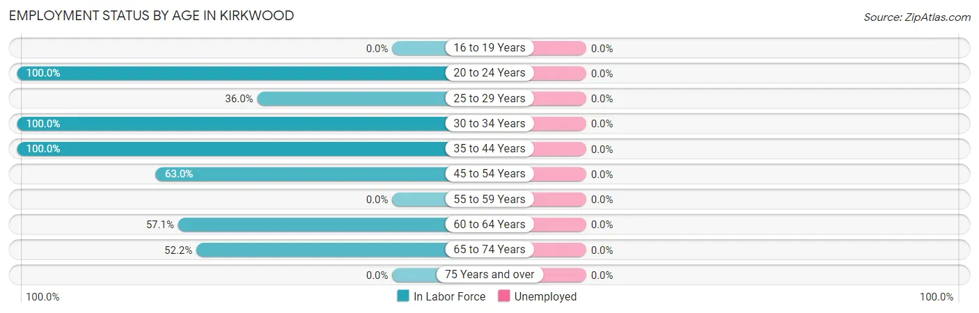 Employment Status by Age in Kirkwood