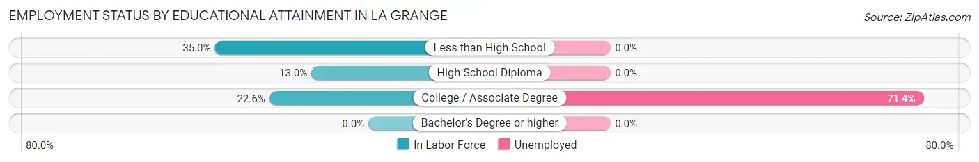 Employment Status by Educational Attainment in La Grange