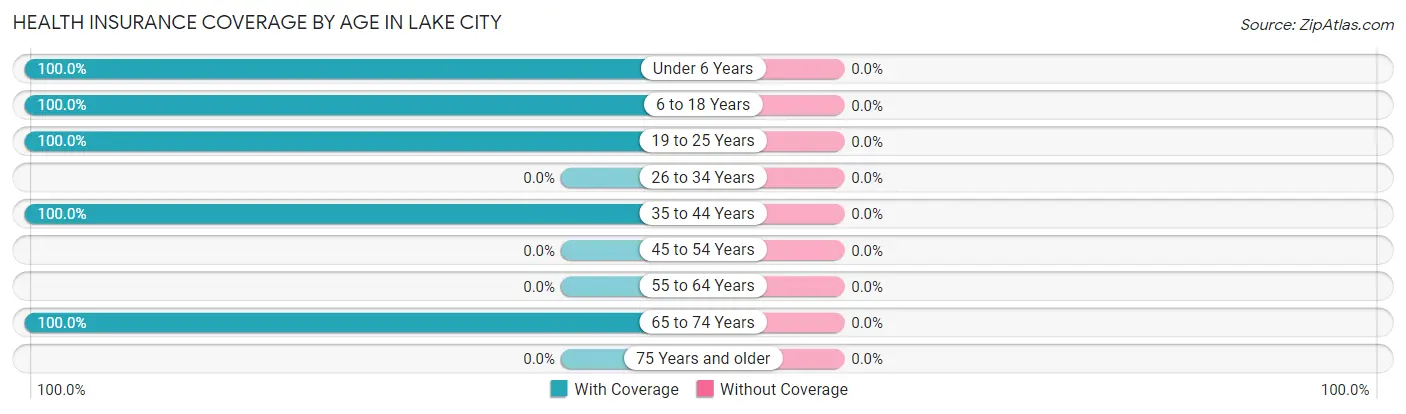 Health Insurance Coverage by Age in Lake City