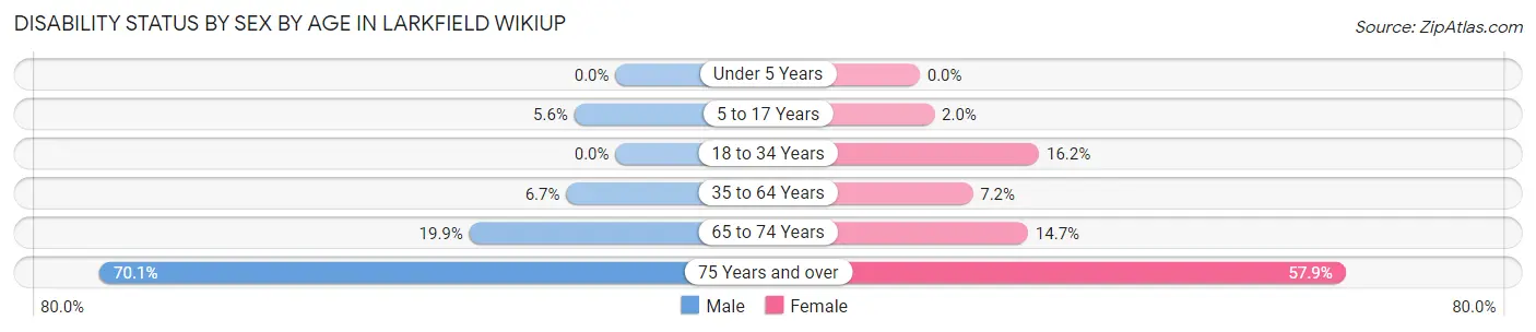 Disability Status by Sex by Age in Larkfield Wikiup