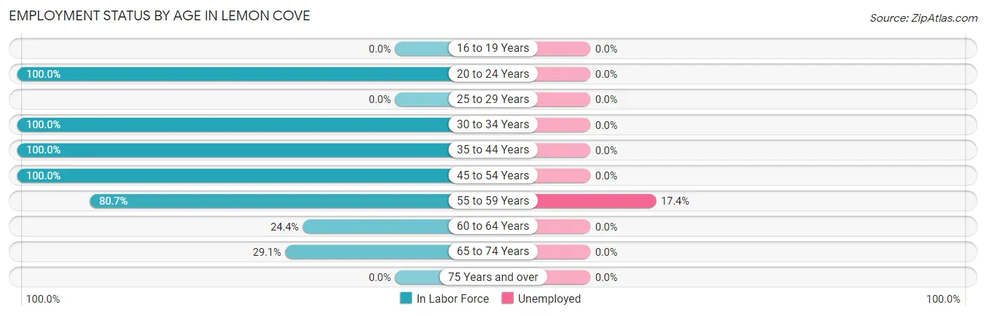 Employment Status by Age in Lemon Cove