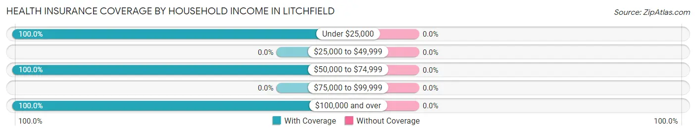 Health Insurance Coverage by Household Income in Litchfield