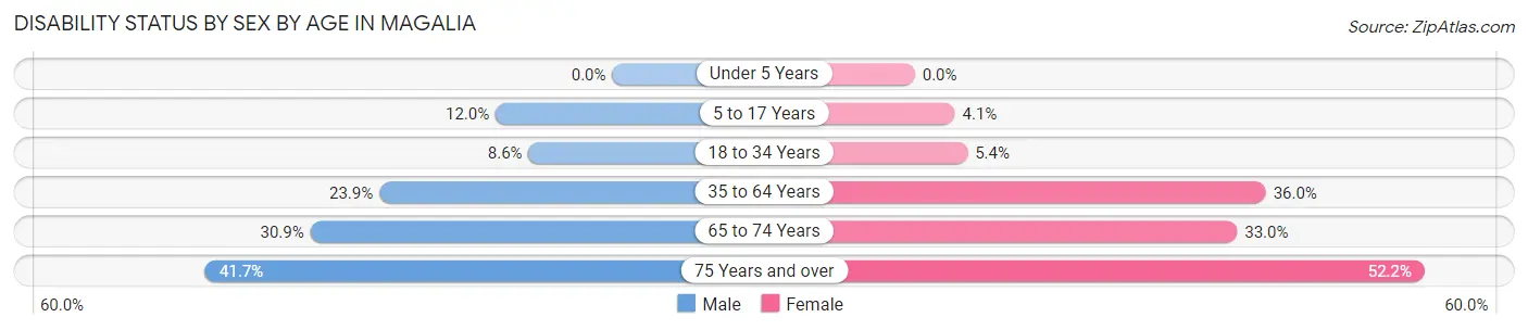 Disability Status by Sex by Age in Magalia