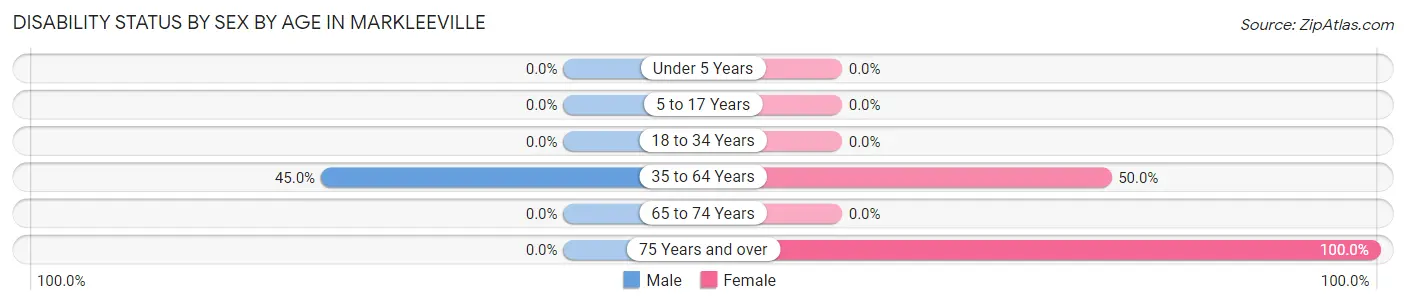 Disability Status by Sex by Age in Markleeville