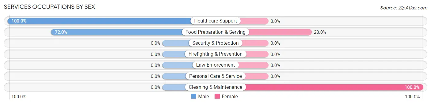 Services Occupations by Sex in Mccloud