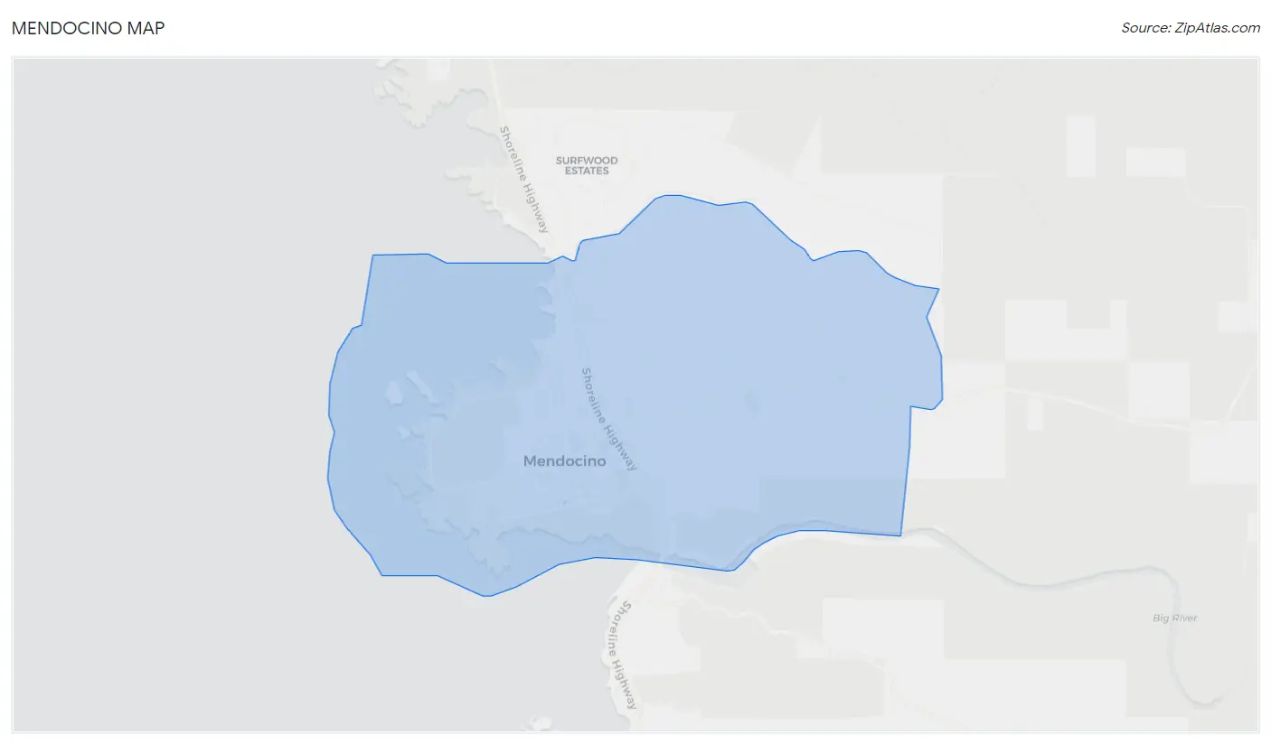 Mendocino Map