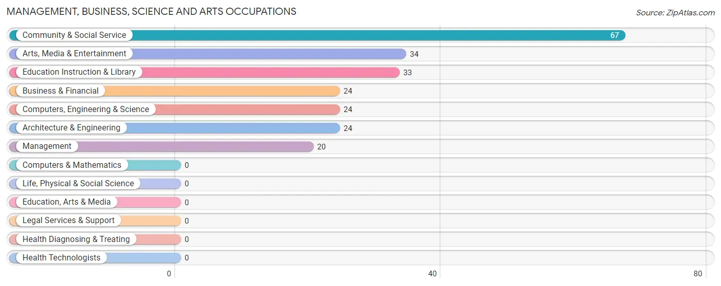 Management, Business, Science and Arts Occupations in Mi Wuk Village