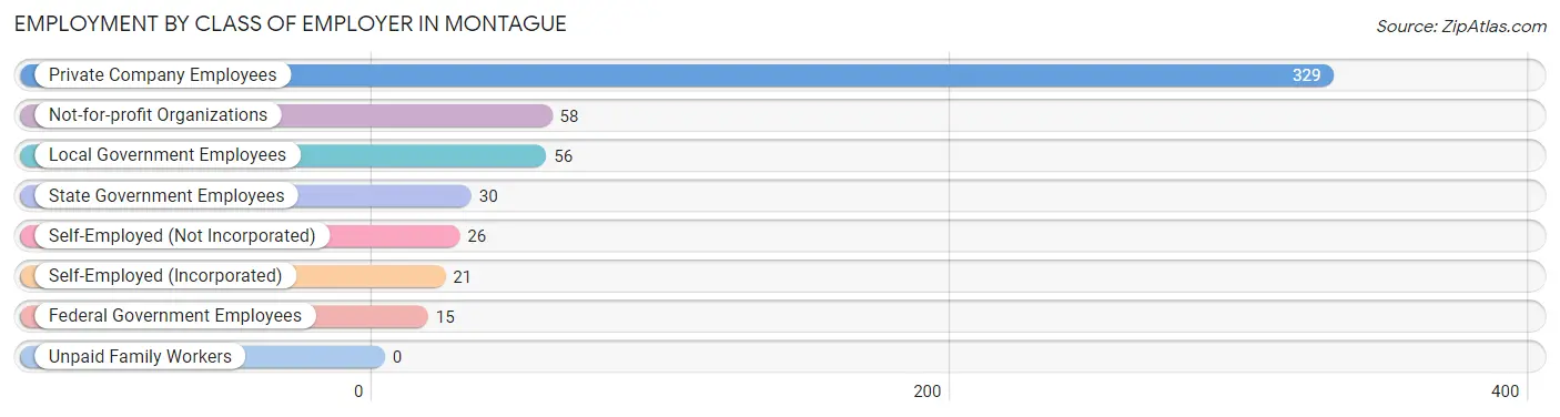 Employment by Class of Employer in Montague