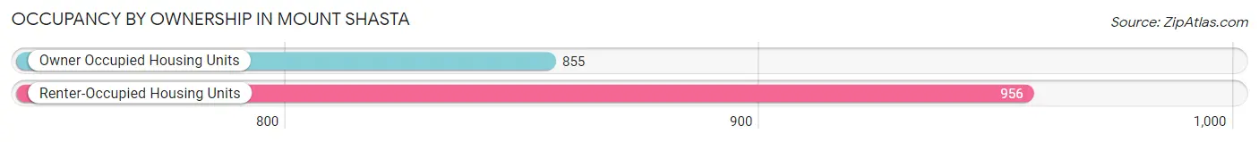 Occupancy by Ownership in Mount Shasta
