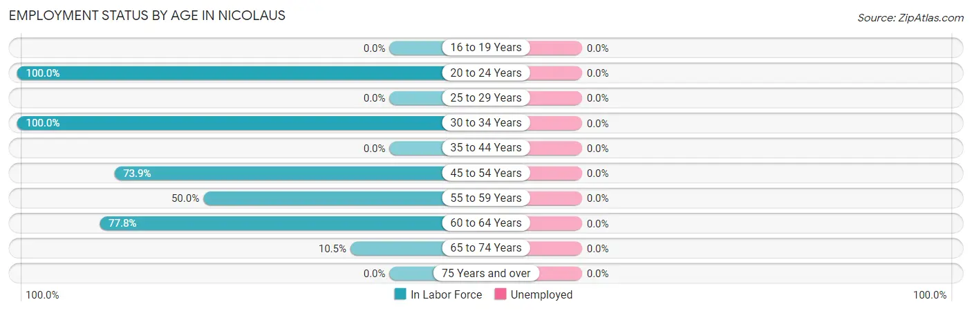 Employment Status by Age in Nicolaus