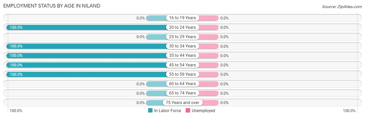 Employment Status by Age in Niland