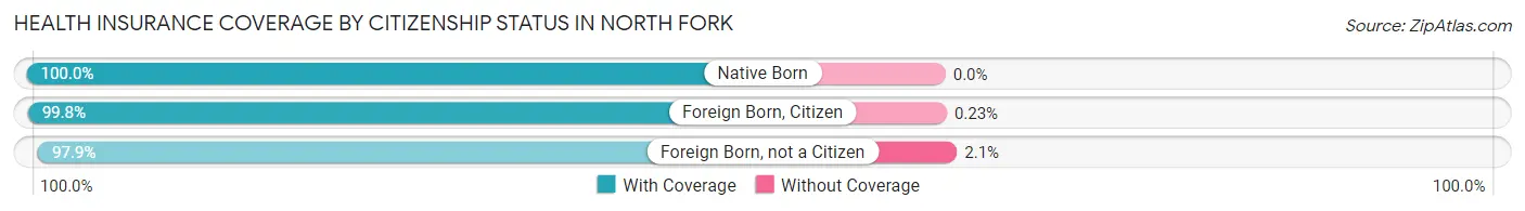 Health Insurance Coverage by Citizenship Status in North Fork
