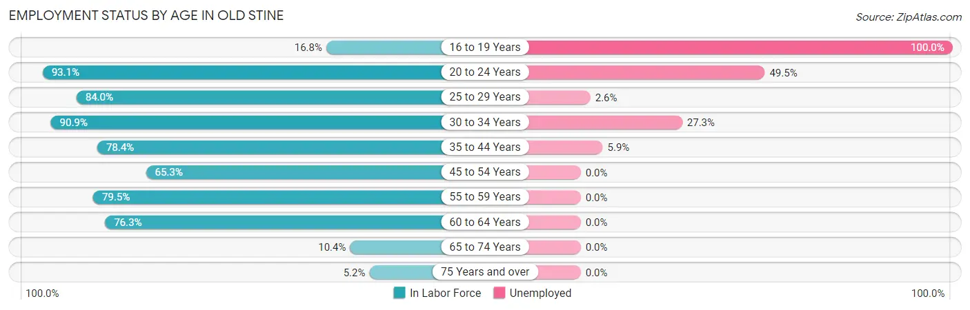Employment Status by Age in Old Stine
