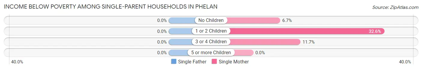 Income Below Poverty Among Single-Parent Households in Phelan