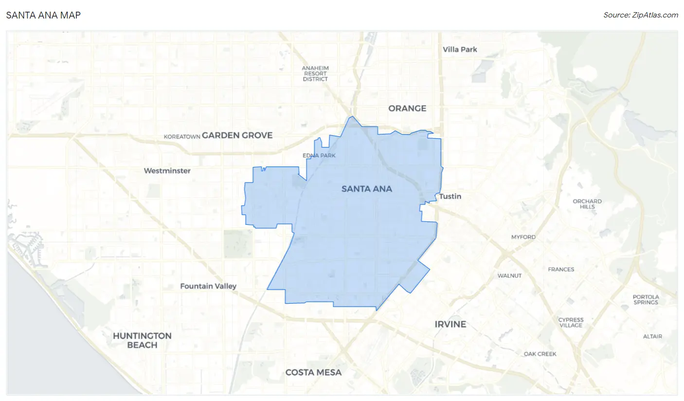 Santa Ana Map