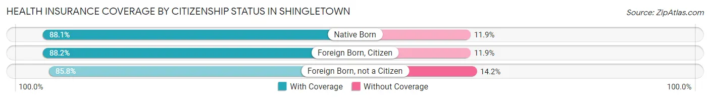 Health Insurance Coverage by Citizenship Status in Shingletown