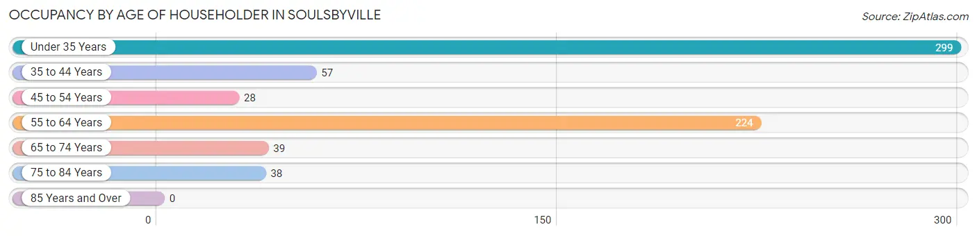 Occupancy by Age of Householder in Soulsbyville