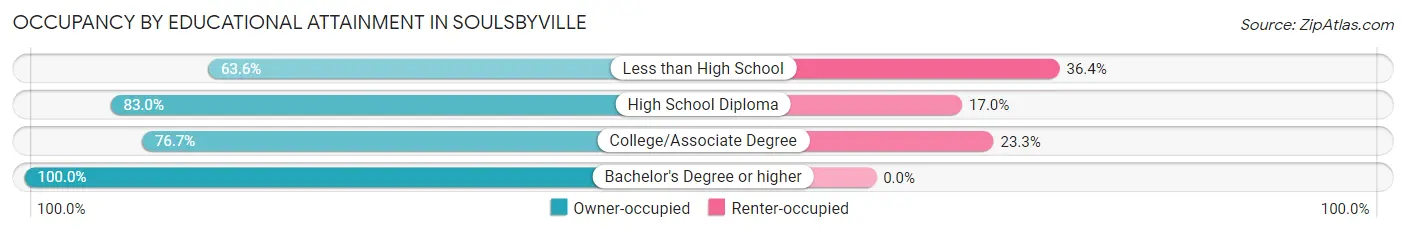 Occupancy by Educational Attainment in Soulsbyville