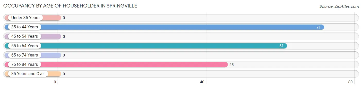 Occupancy by Age of Householder in Springville