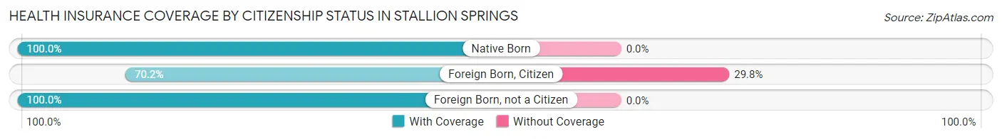Health Insurance Coverage by Citizenship Status in Stallion Springs