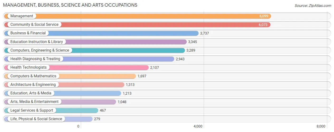 Management, Business, Science and Arts Occupations in Temecula