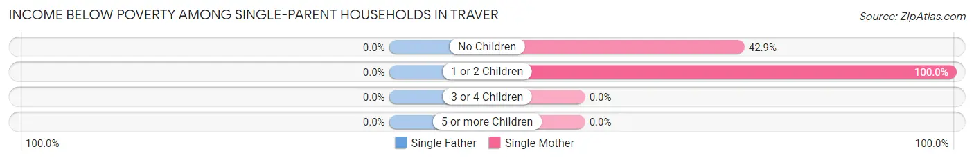Income Below Poverty Among Single-Parent Households in Traver