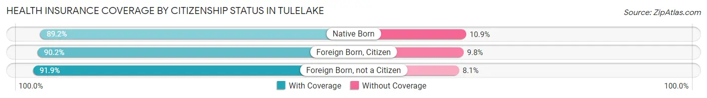 Health Insurance Coverage by Citizenship Status in Tulelake