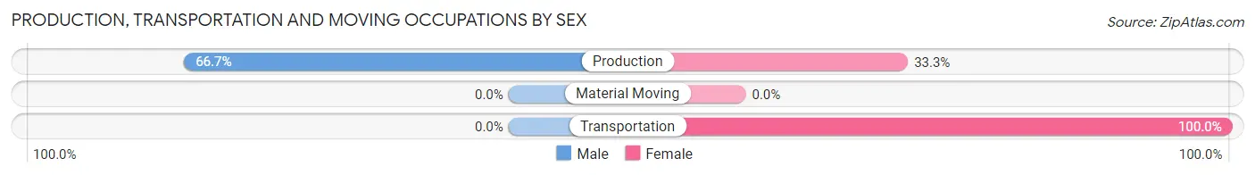 Production, Transportation and Moving Occupations by Sex in Tupman