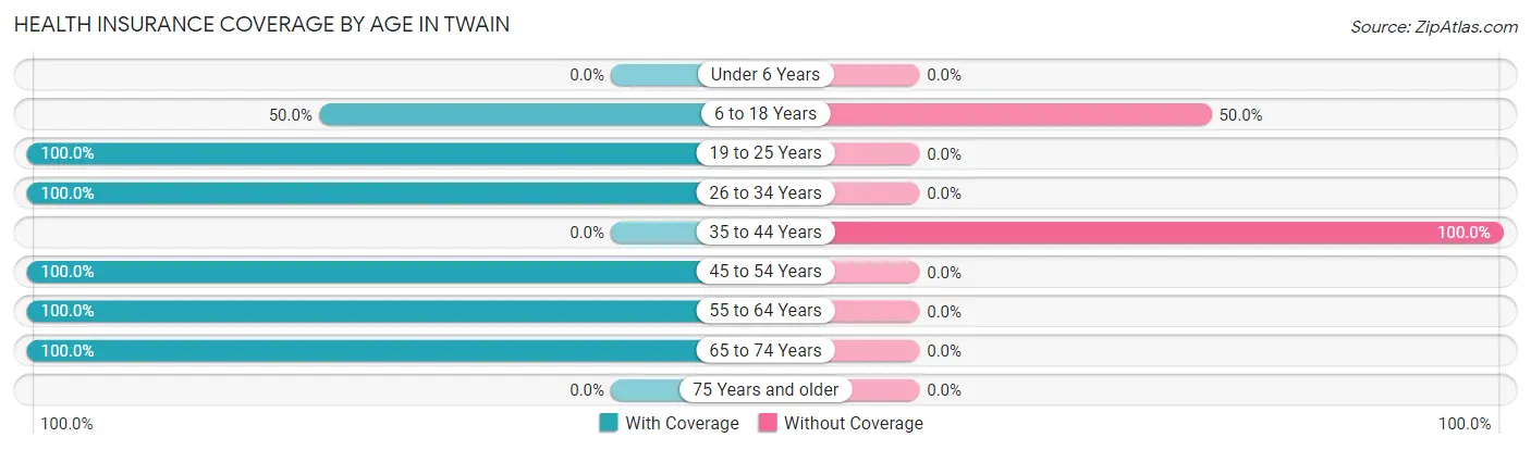 Health Insurance Coverage by Age in Twain