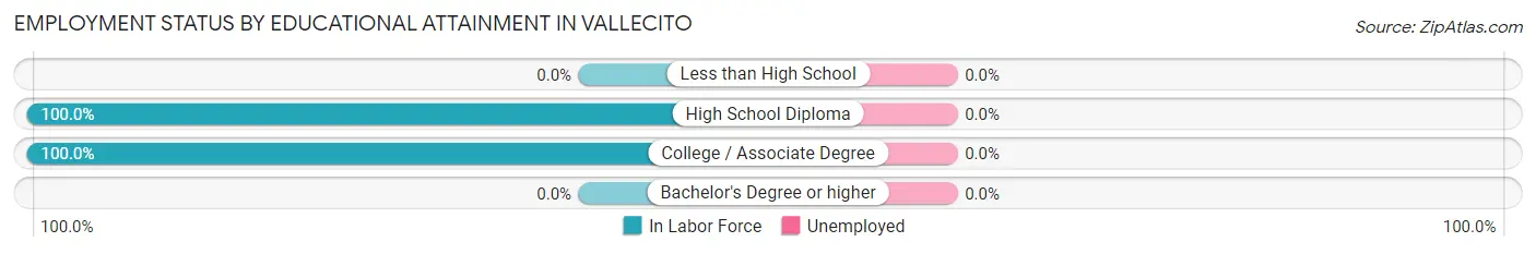 Employment Status by Educational Attainment in Vallecito