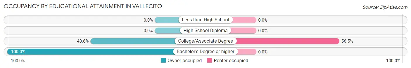 Occupancy by Educational Attainment in Vallecito