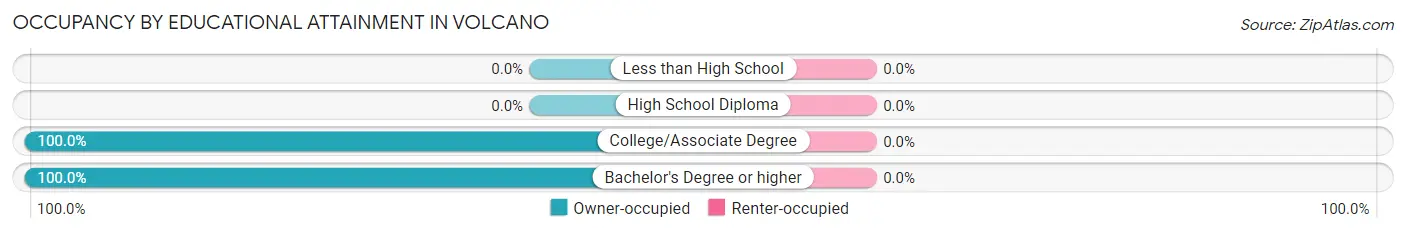 Occupancy by Educational Attainment in Volcano