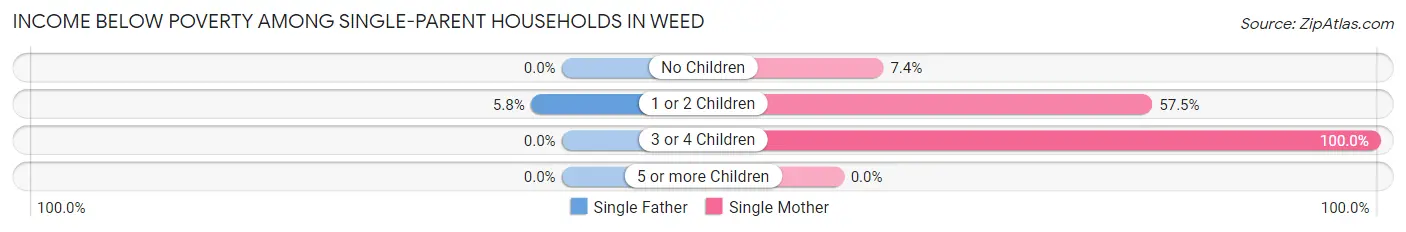 Income Below Poverty Among Single-Parent Households in Weed