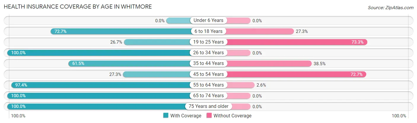 Health Insurance Coverage by Age in Whitmore