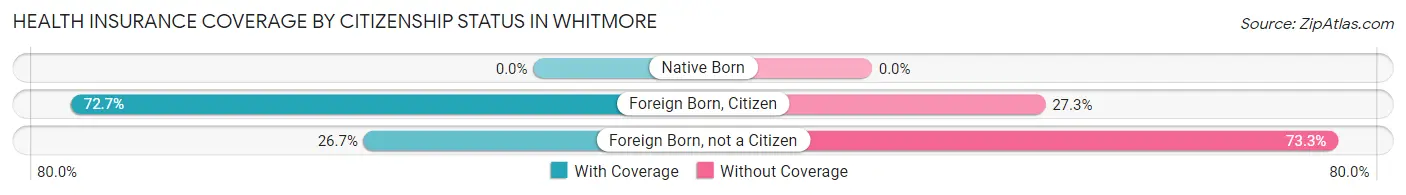 Health Insurance Coverage by Citizenship Status in Whitmore