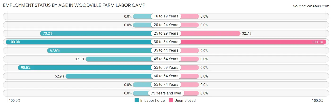 Employment Status by Age in Woodville Farm Labor Camp