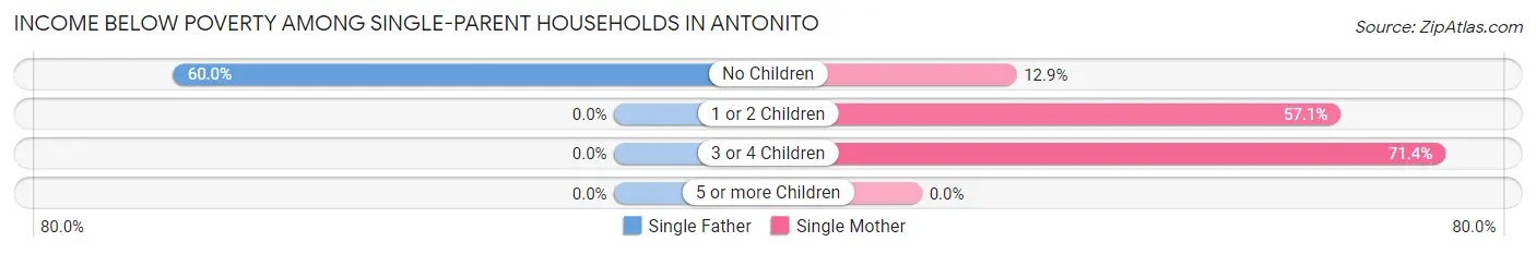 Income Below Poverty Among Single-Parent Households in Antonito