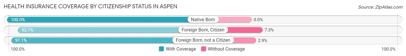 Health Insurance Coverage by Citizenship Status in Aspen