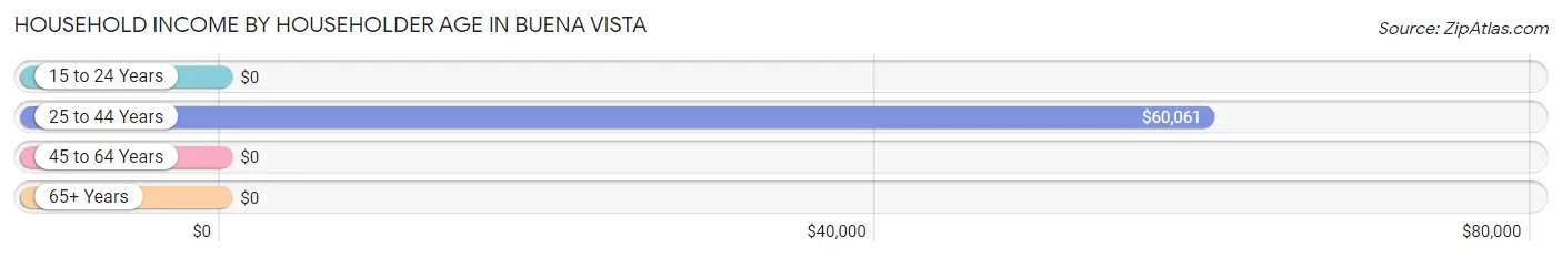 Household Income by Householder Age in Buena Vista