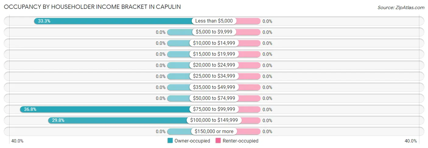 Occupancy by Householder Income Bracket in Capulin