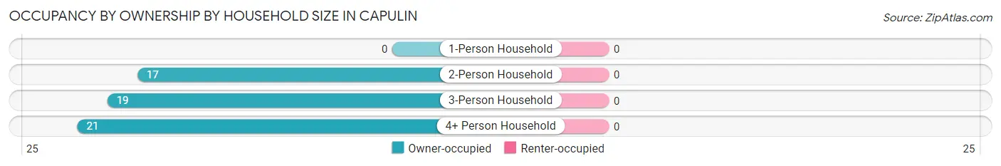 Occupancy by Ownership by Household Size in Capulin