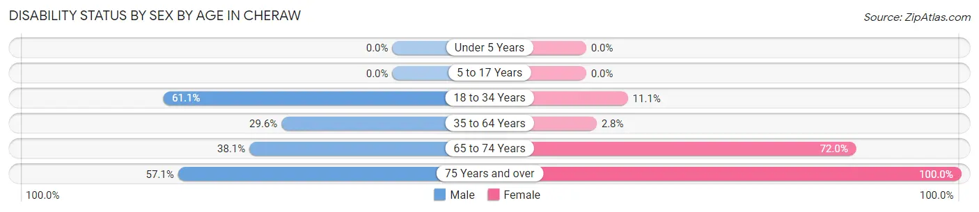 Disability Status by Sex by Age in Cheraw