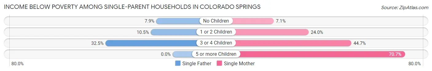 Income Below Poverty Among Single-Parent Households in Colorado Springs