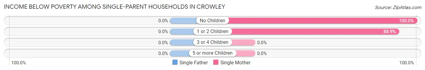 Income Below Poverty Among Single-Parent Households in Crowley