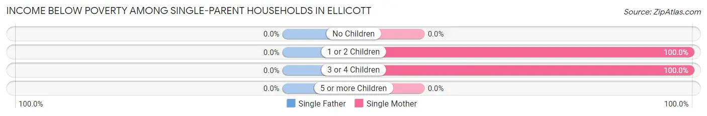 Income Below Poverty Among Single-Parent Households in Ellicott