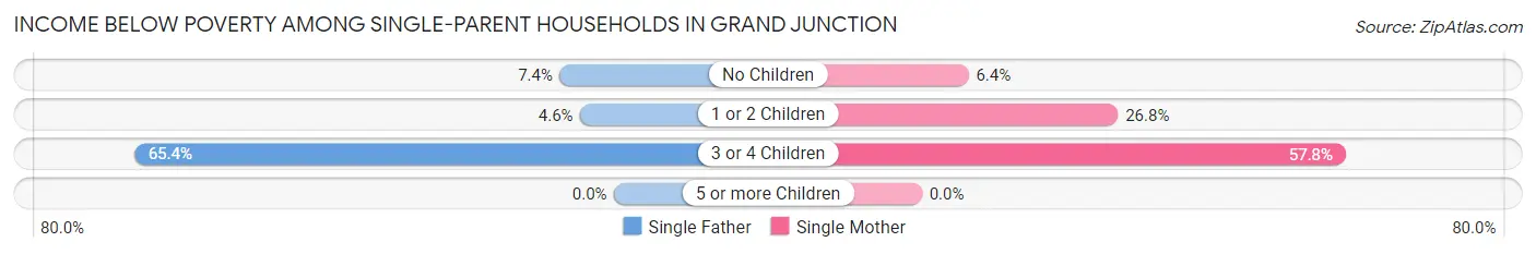 Income Below Poverty Among Single-Parent Households in Grand Junction