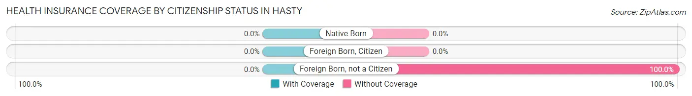 Health Insurance Coverage by Citizenship Status in Hasty