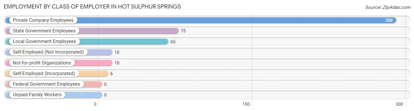 Employment by Class of Employer in Hot Sulphur Springs