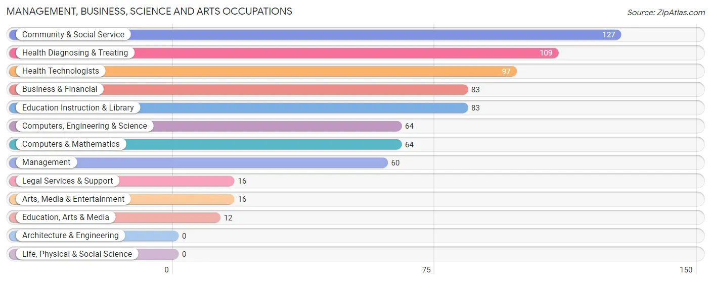 Management, Business, Science and Arts Occupations in Idaho Springs